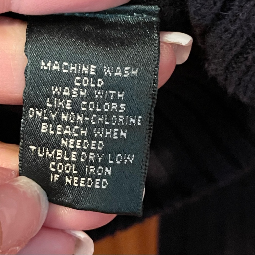 Ralph Lauren Navy Ribbed Button-Up Sweater Jacket - Picture 9 of 12